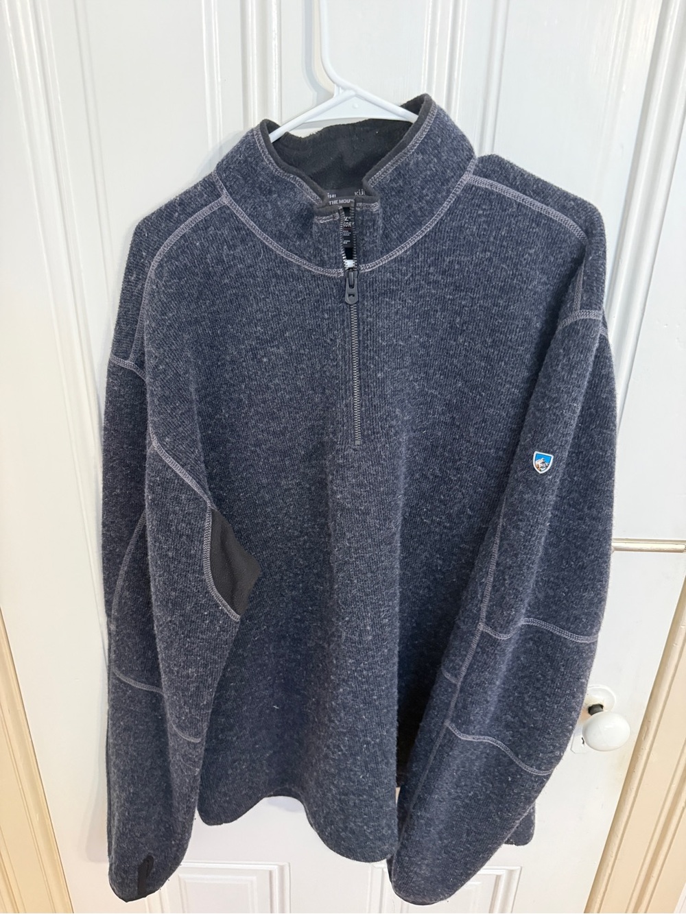 Kuhl Charcoal Half-Zip Pullover Sweater - Navy Charcoal